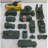 Collection of 1950's Dinky Toys loose military vehicles