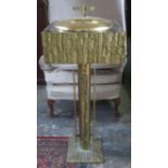 20th century brass/gilt metal freestanding christening font with cover. Approx. 107cm High