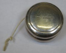 20th century Hallmarked 925 silver yoyo, London assay by John Bull Ltd