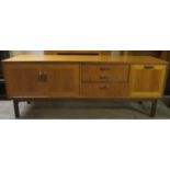 Mid 20th century teak long John sideboard. Approx. 80cms H x 206cms W x 46cms D