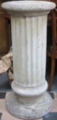 Late 19th/early 20th century stoneware Roman style column plinth. Approx. 59cm high