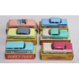 Six mid 1950's Dinky toy American cars