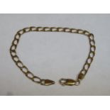 9ct gold link bracelet. Approx. 4.1g