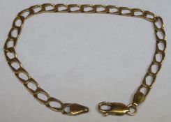 9kt gold link bracelet. Approx. 6.1g