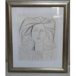 Pablo Picasso - Framed limited edition giclée portrait print depicting Francois Gilet, 1946, Limited