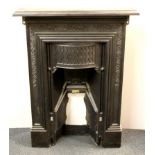 A Victorian cast iron fire surround, H. 100cm W. 70cm.