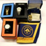 Four gent's boxed wristwatches.