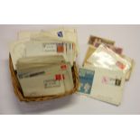 A quantity of stamped envelopes and First Day cover stamps.
