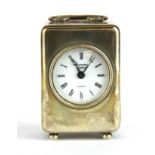 A hallmarked silver cased Matthew Norman carriage clock, size 4.5 x 6.5 x 4cm.