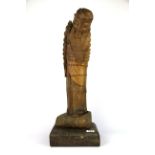 A large early 20thC Chinese carved bamboo figure of Shou Lao, H. 66cm.