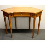 An elegant vintage corner desk, W. 105cm H. 76cm.