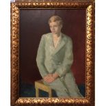 A framed 1930's oil on canvas portrait of a young man signed Katt, frame size 57 x 72cm.