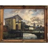 Two gilt framed oils on board signed Willem Bataille (Belgian 1867-1933), largest framed size 46 x