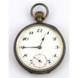 A 925 silver open face pocket watch.