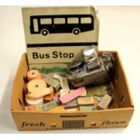 Travel interest. A vintage bus conductor's ticket machine with a collection of various tickets and a