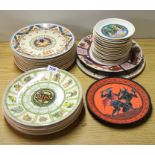 A large quantity of mixed collector's plates, Wedgwood and others.