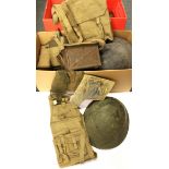 A quantity of World War II military items.