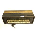 A 19th Century flutina / accordion with mother of pearl keys, size 37 x 13cm.