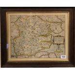 An early framed map of Essex, framed size 49.5 x 40cm.