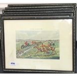 Six framed hunting prints after Henry Thomas Alken (British 1785-1851) framed size 43 x 32cm.