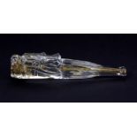 A Chinese carved rock crystal dragon head cheroot holder (probably 1920's), L. 9.5cm.