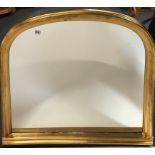 A gilt overmantle mirror, W. 102cm H. 79cm.