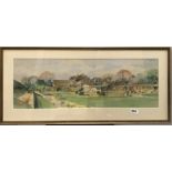 Local Interest. A framed watercolour of Prittlewell Priory gardens by Frank Alwin, framed size 84