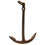 A cast iron anchor, H. 60cm.