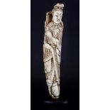 A 19th Century Chinese carved ivory figure of a female warrior, H. 22cm.