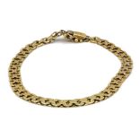 A 9ct yellow gold bracelet, L. 20cm.