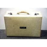 A vintage pig skin travelling case, size 56 x 38 x 20cm.