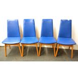 A set of four 1960's upholstered kitchen chairs.