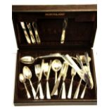 A cased Northland silverplated cutlery set.