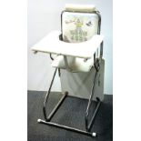 A 1960's child's highchair, H. 96cm.