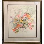 Daphne McSean (British) three framed watercolours, largest framed size 52 x 65cm.