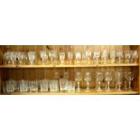 A quantity of cut crystal and other glassware.