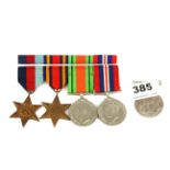 A bar of second World War medals including the Burma star.