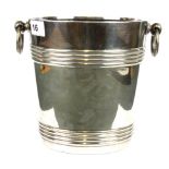 A vintage silver plated Christofle ice bucket, H. 19cm.