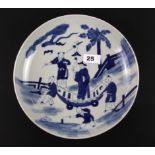 A Chinese hand painted porcelain bowl, Dia. 26cm.