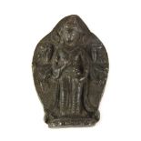 A Tibetan cast bronze figure of a multi armed deity, H. 8.5cm W. 5.5cm.