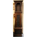 A 19th century carved mahogany longcase clock case.