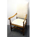 A 19th century upholstered armchair.