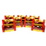 Seven Ferrari die cast model vehicles made for Brazil.