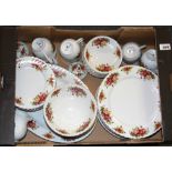 A Royal Norfolk rose pattern dinner and tea set.