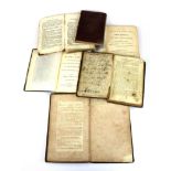 Six mixed early volumes including two medical books c.1851 plus, largest H. 18cm.