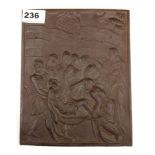 A Studio terracotta relief plaque of the entombment of Christ, 18 x 22cm.