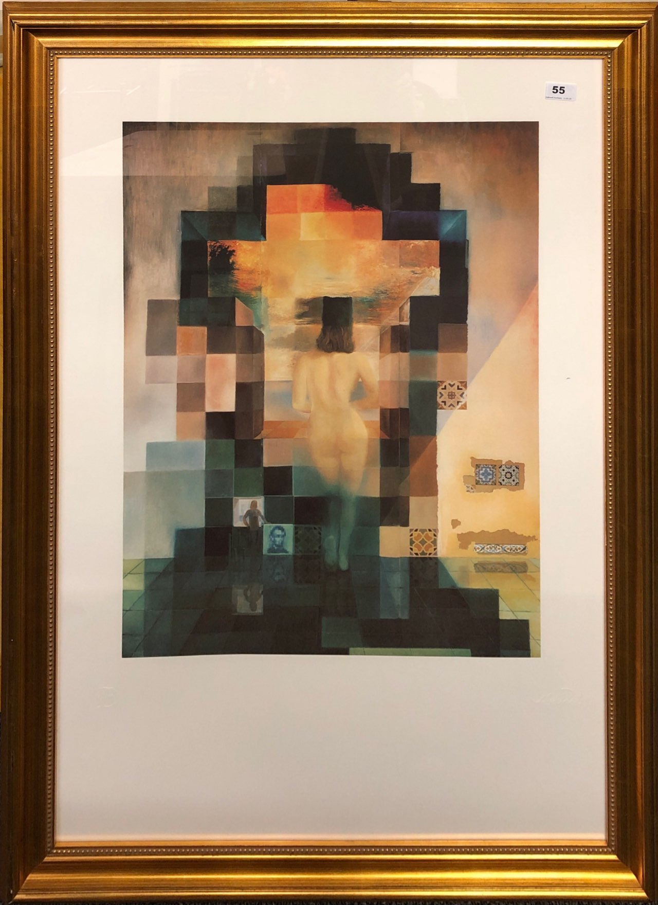 Salvador Dali. A gilt framed limited edition granolithograph on arches paper (1909/5000) 'Gala