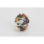 A 925 silver ring set with millefiori Murano glass, (O).