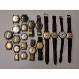 Twenty vintage men's watches. Condition : sold as seen, none are tested.