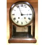 An early 19th century 'C Harding & Sons, London' mahogany four glass mantel clock, with incomplete